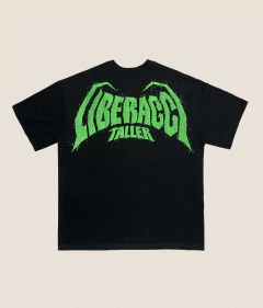 Camiseta Oversize 230 gr Negra Estampado y bordado  Streetwear