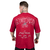 Camiseta Oversized Casual Treino 100% Algodão Coleção Champion -03 Vermelho Gray