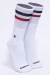 Meias Chronic Cano alto branco listra - comprar online