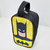 Estojo personalizado do Batman com fundo amarelo e detalhes em preto, ideal para crianças.