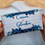 Nécessaire personalizada de casamento, decorada com flores azuis.