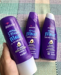 Kit Aussie Miracle Moist com avocado e óleo de jojoba. Shampoo, condicionador e máscara - comprar online