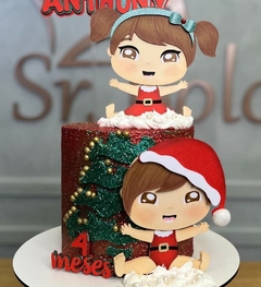 arquivo de corte topo de bolo natal