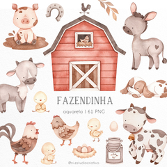Kit digital fazendinha aquarela