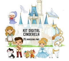 KIT DIGITAL CINDERELA AQUARELA