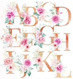 KIT DIGITAL ALFABETO FLORAL