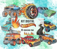 KIT DIGITAL HOTWHEELS AQUARELA #2031# - comprar online