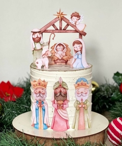 arquivo de corte topo de bolo natal presépio