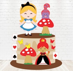 arquivo de corte topo de bolo alice em camadas