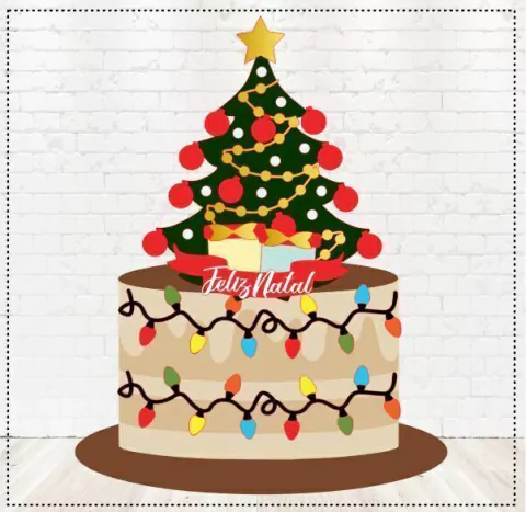 ARQUIVO DE CORTE TOPO DE BOLO NATAL EM CAMADAS #2013#