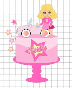 ARQUIVO DE CORTE TOPO DE BOLO BARBIE EM CAMADAS