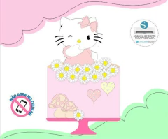 ARQUIVO DE CORTE TOPO DE BOLO HELLO KITTY EM CAMADAS #2068# - comprar online