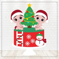 arquivo de corte topo de bolo natal