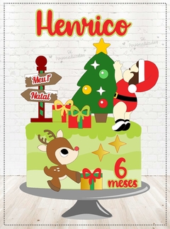 arquivo de corte topo de bolo natal