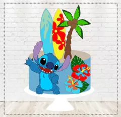 ARQUIVO DE CORTE TOPO DE BOLO STITCH EM CAMADAS