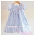 Vestido Sofia em Tule Branco / Azul Bebê