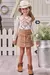 Conjunto Infantil de Blusa em Cotton e Saia em Sarja com Elastano Kukiê - 80413 - comprar online