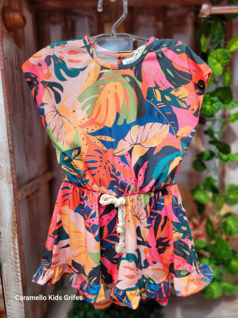 Macaquinho Estampado Folhas Infanti - 48043