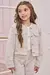 Jaqueta Infantil Boxy em Malha Tweed Milano Infanti - 79351 - Rosa - comprar online