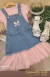 Conjunto Infantil Blusa em Malha com Salopete Jeans Borboleta e Tule Infanti - 78299 na internet