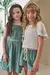 Conjunto Infantil Blusa Cropped em Tecido Texturizado e Shorts em Linho e Shorts Infantil - 88108 na internet