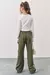 Conjunto de Blusa Cropped em Canelado Liz e Wide Leg em Moletom sem Pelúcia Vic&Vicky -81054 - comprar online