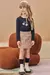 Conjunto Infantil de Blusa em Cotton com Short Saia em Veludo Cotelê Infanti - 80573
