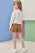Conjunto Infantil de Blusa Boxy em Malha e Shorts em Moletom Infanti - 92631 na internet