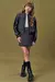 Jaqueta Boxy em Tweed Paris e Couro Sintético Vic&Vicky - 80385