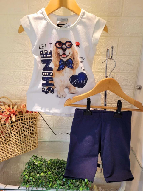 Conjunto Infantil Blusa e Legging Ciclista Kukie - 43743