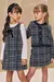 Conjunto Infantil de Blusa em Cotton e Tule e Salopete em Tweed Monaco Infanti - 80914 - loja online
