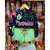 Conjunto Infantil Preto e Verde Blusa + Shorts Mon Sucré - 51138022290