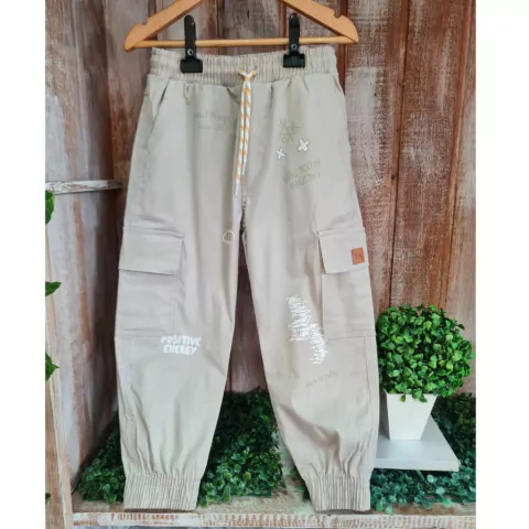 Calça em Sarja Johnny Fox-25490 Bege