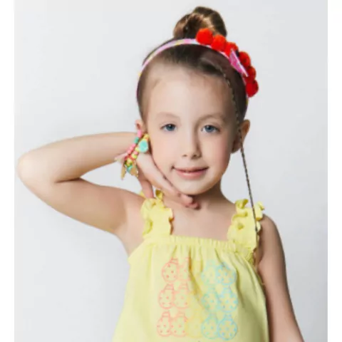 Arco Infantil para Cabelo Estampa Meu Jardim ALPHABETO-56760