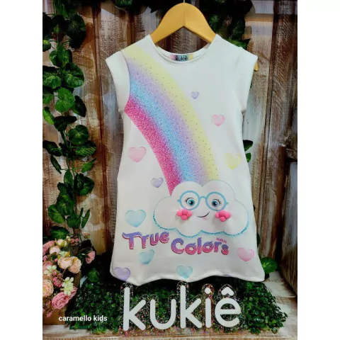 Vestido Infantil em Fly Tech Trolls KUKIE-73538