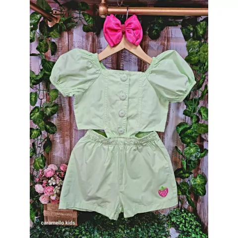 Macaquinho Infantil em Sarja Empapelada KUKIÊ - 67016