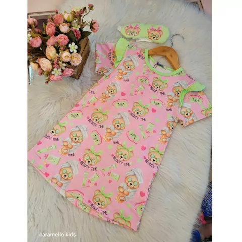 Camisola Infantil com Tapa-Olhos Ursinha Kukie - 66512