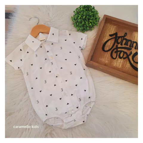 Body Camisa Bebê Menino Confortável Verão Johnny Fox-66687