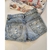 Conjunto Blusa MC de Moletom Estampa Ursos e Shorts Jeans LULUZINHA - 040190120 na internet