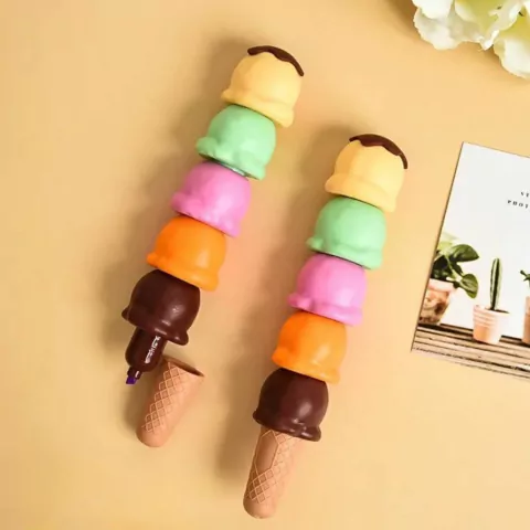 Marca Texto 5 Cores Sorvete