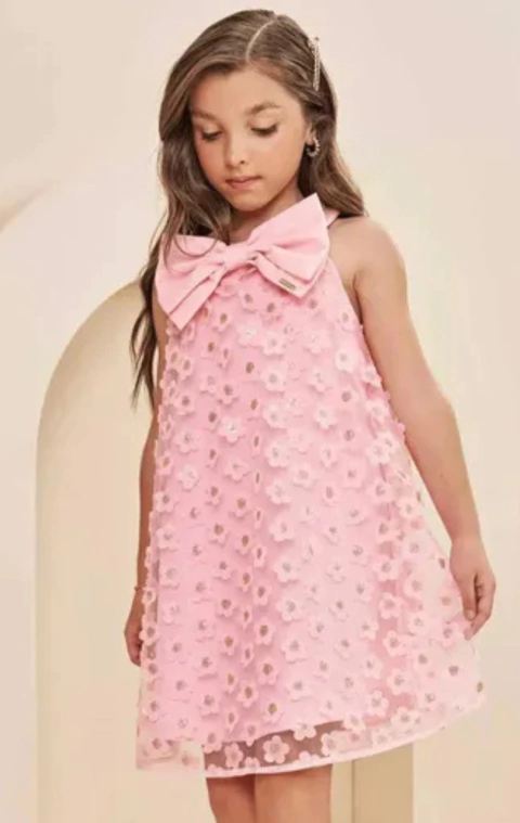 Vestido Infantil em Tule Bordado - Infanti - 78308 - comprar online