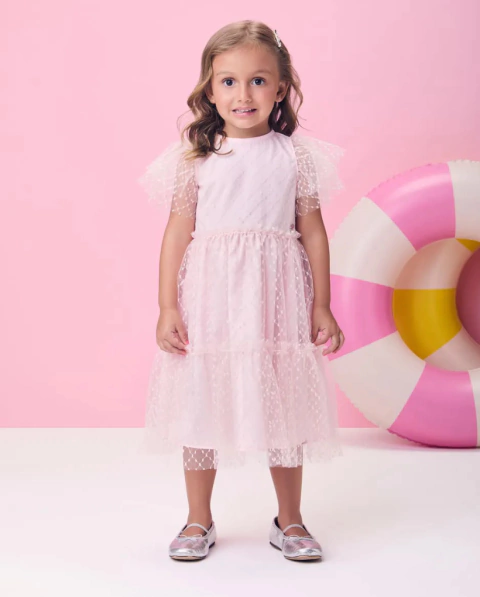 Vestido Tule Bordado Momi - J6716 - comprar online