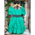 Vestido Infantil Mídi em Tricoline com Manga Puff Verde Esmeralda - UM + UM - 851082-282