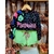 Conjunto Infantil Preto e Verde Mon Sucré Blusa + Shorts 51.13.80.22.290