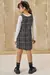 Conjunto Infantil de Blusa em Cotton e Tule e Salopete em Tweed Monaco Infanti - 80914 - CARAMELLO KIDS