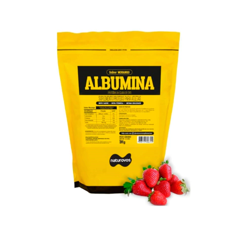 ALBUMINA NATUROVOS 1KG - MORANGO