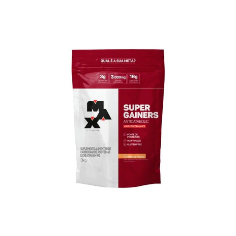 SUPER GAINERS MAX TITANIUM REFIL 3KG - VITAMINA DE FRUTAS