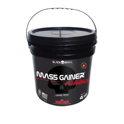 MASS GAINER TURBO BLACK SKULL 4KG - MORANGO