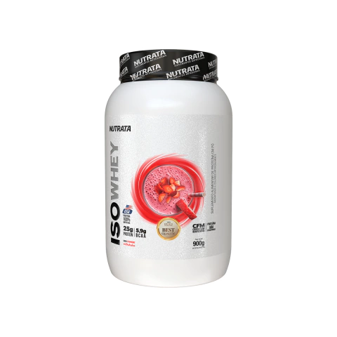 ISO WHEY NUTRATA 900G - MORANGO