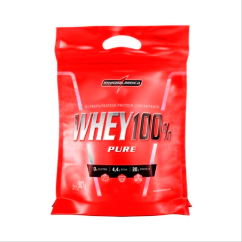 WHEY 100% PURE INTEGRALMEDICA 907G REFIL - COOKIES AND CREAM